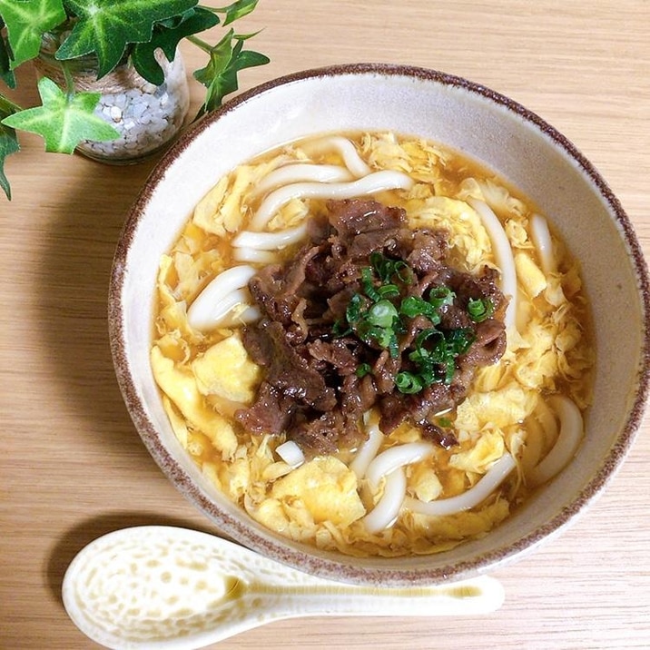 身体ポカポカ！肉玉あんかけうどん★*。